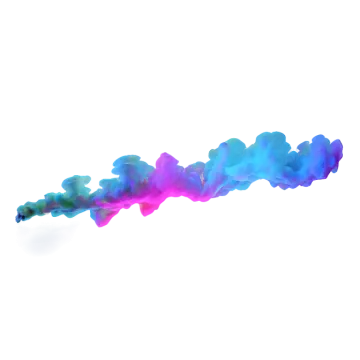 a blue and pink cloud on a white background