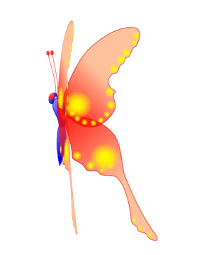 an image of a butterfly with yellow and blue wings