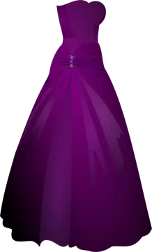 a purple dress on a white background