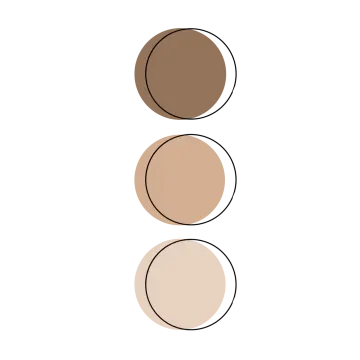 a set of three different shades of the same shade