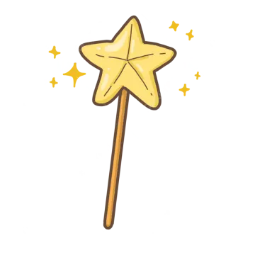 a stick with a star on it