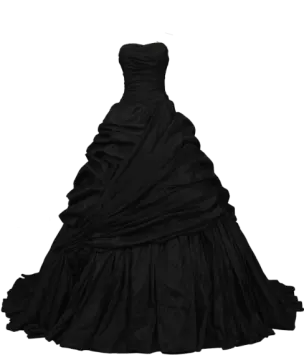 a black wedding dress on a white background