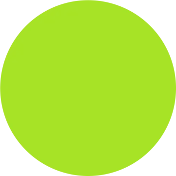 a green circle with a white background