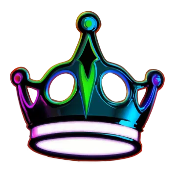 a colorful crown on a white background