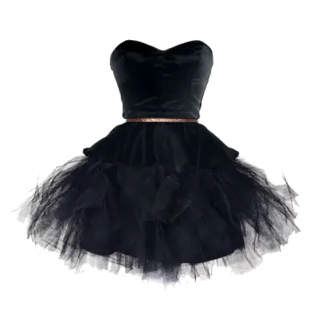 a black dress on a white background