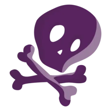 a skull and crossbone on a white background