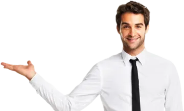 a man in a white shirt and black tie