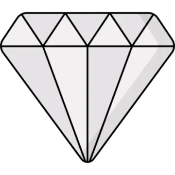a diamond on a white background