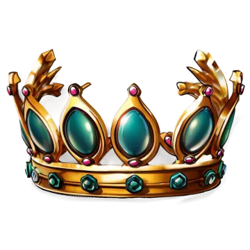 a gold crown with jewels on it