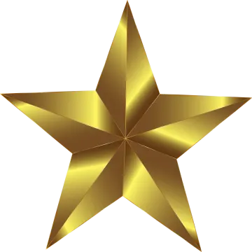 a gold star on a white background