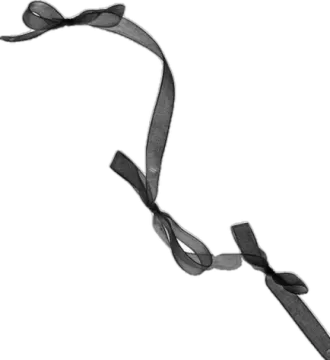a black ribbon on a white background