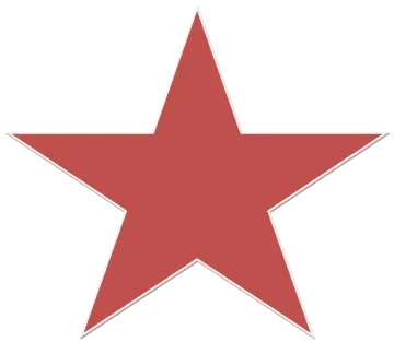 a red star with white background