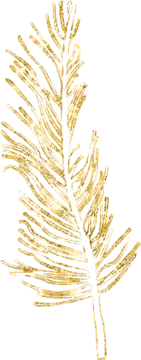 a gold leaf on a white background