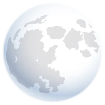 a white sphere with a shadow on it