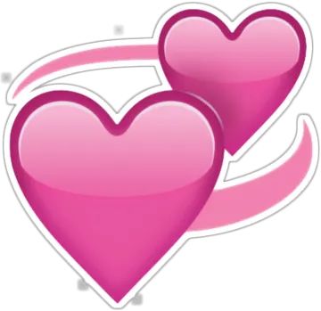 two hearts sticker
