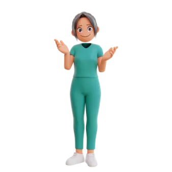 a woman in a green top and leggings
