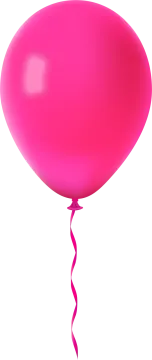 the balloon is pink