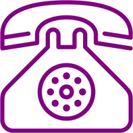 a purple phone with a white background