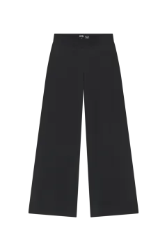 black wide trousers