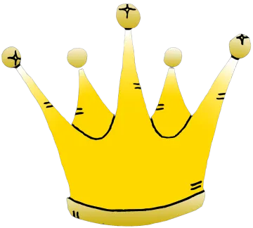 a yellow crown on a white background