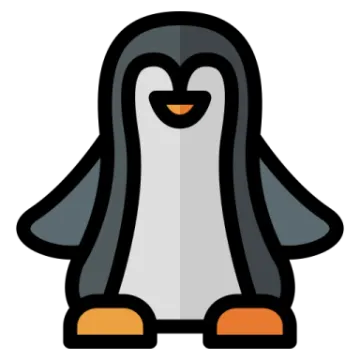 a penguin with a heart on its chest