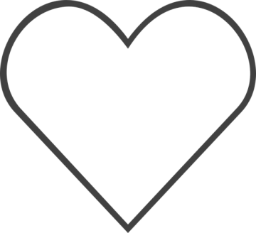 a black and white heart icon
