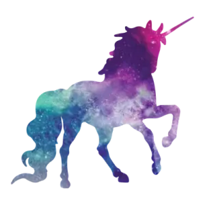 a silhouette of a unicorn on a white background