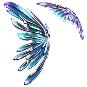 a pair of wings on a white background