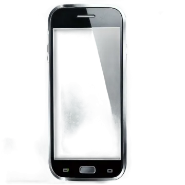 a black cell phone with a white screen
