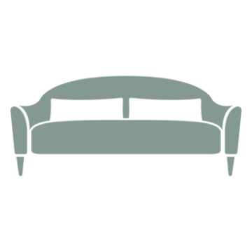 a couch with pillows on it