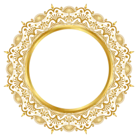 gold circle frame png