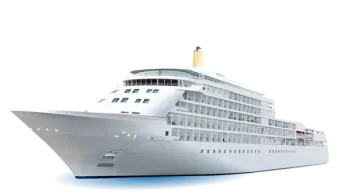a large white cruise ship