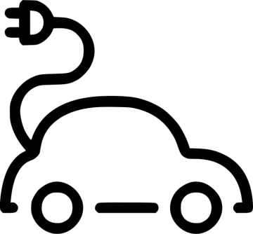 a car with an electric plug attached to it