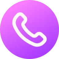a purple circle with an icon of a phone