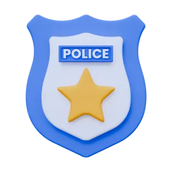 a police badge with the word police on it
