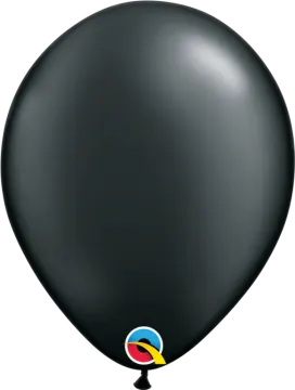 a black balloon on a white background