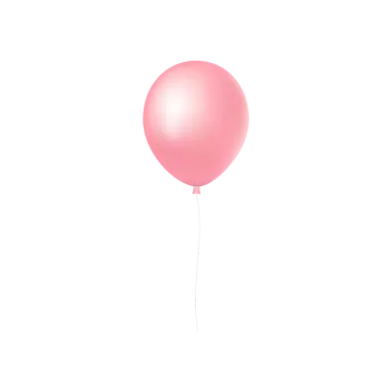 a pink balloon on a white background
