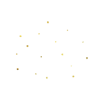a white background with gold dots