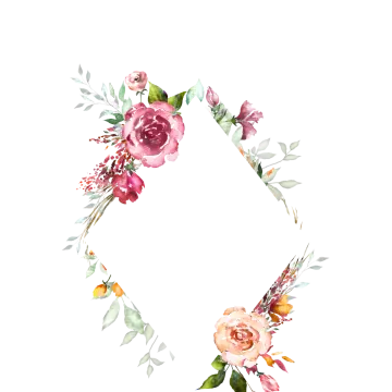 a watercolor floral wreath on a white background