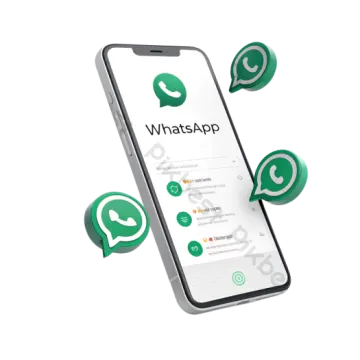 a phone with whatsap on the screen