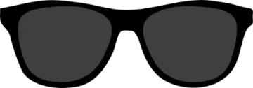 a pair of sunglasses with black lenses