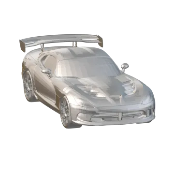a silver sports car on a white background