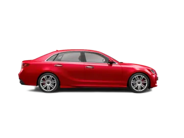 a red car on white background
