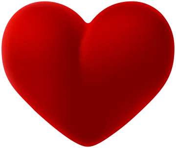 a red heart on white background