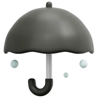 an umbrella with rain drops on it