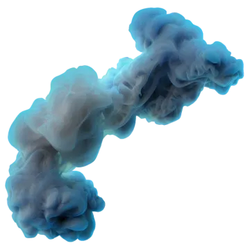 a close up of blue smoke on a white background
