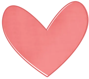a pink heart on a white background