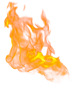 fire on a white background