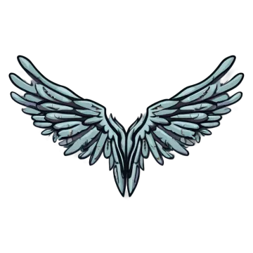 a drawing of a pair of wings