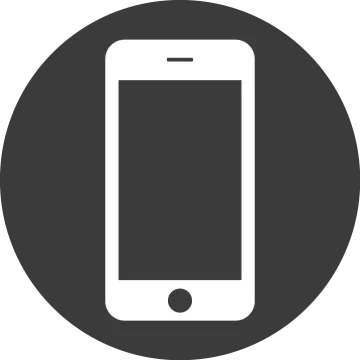 a black and white icon of a phone